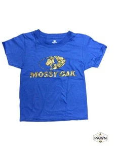 New Mossy Oak Youth LARGE BLUE Tshirt - New With Tags (FVS007444) - Picture 1 of 1