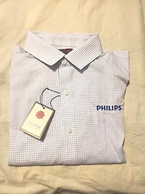 NEW Red House Mens M Denim Button Down Shirt Long Sleeve PHILIPS Electronics - Image 1 of 4