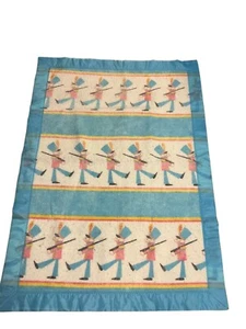 VTG Baby Blanket  TOY SOLDIERS Acrylic Thermal NYLON BINDING Toddletime - Picture 1 of 3