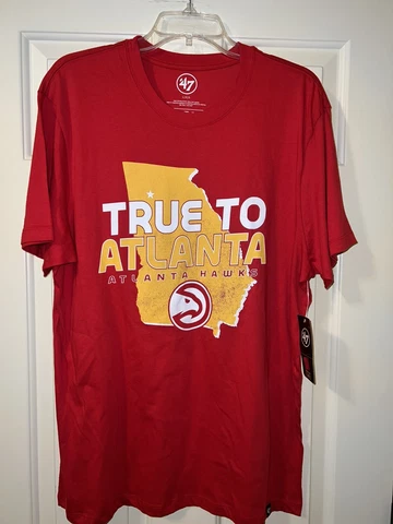 Mens Atlanta Hawks True To Atlanta Red T-Shirt Large NBA Men Cover