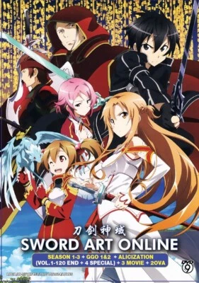 Sword Art Online (Season 1-3 Alicization + GGO 1&2 + 3 Movie + SP + 2 OVA) ~ DVD - Image 1 of 4