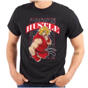 Retro Street Fighter Video Game Ken Hustle Womens or Mens Crewneck T Shirt Tee - Picture 1 of 7