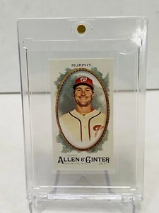 2017 Topps Allen & Ginter's Mini Red Brooklyn Back /25 Daniel Murphy  Blue Ink - Picture 1 of 3
