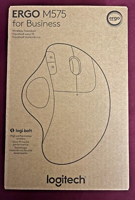 FACTORY SEALED Logitech MOUSE,ERGO,M575 for Business ,GR 910-006197 - Image 1 of 4