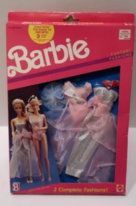 VINTAGE 1989 BARBIE FANTASY FASHIONS 2 Complete Outfits #8242 NRFB - Picture 1 of 3