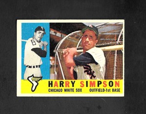 1960 TOPPS #180 HARRY SIMPSON - NM OR EX/MT/NM+++ 3.99 MAX SHIPPING COST