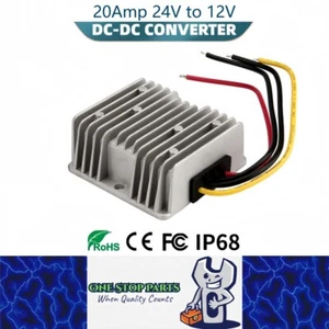 20Amp Heavy Duty Waterproof (18-36v) 24v - 12v Reducer Stepdown 24v to 12v 20A - Picture 1 of 10