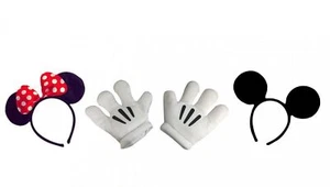 Mouse Hands Gloves Large Ears Fancy Dress - Picture 1 of 1