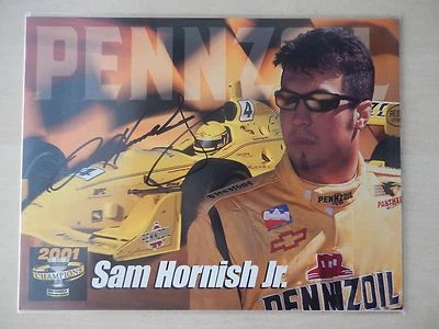 Sam Hornish, Jr. Autographed 11" X 8 1/2" Photo Slick - Image 1 of 2