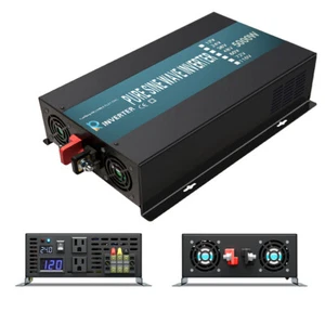 WZRELB inversor de potencia de onda sinusoidal pura 5000 W 24 V a 120 V coche camión caravana barco RV - Imagen 1 de 8
