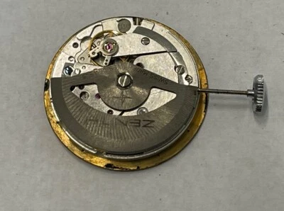 Zenith Movement Cal. 405 Automatic not Working With Stem, Dial And Spheres - Image 1 of 3