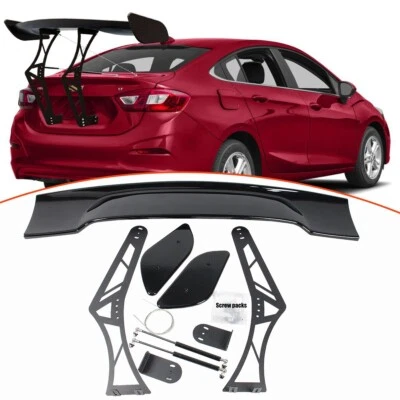 ADJUSTABLE GT RACING SPOILER WING CHASSIS MOUNT KIT FOR CHEVROLET CRUZE 2016-19 Foto 1 de 4