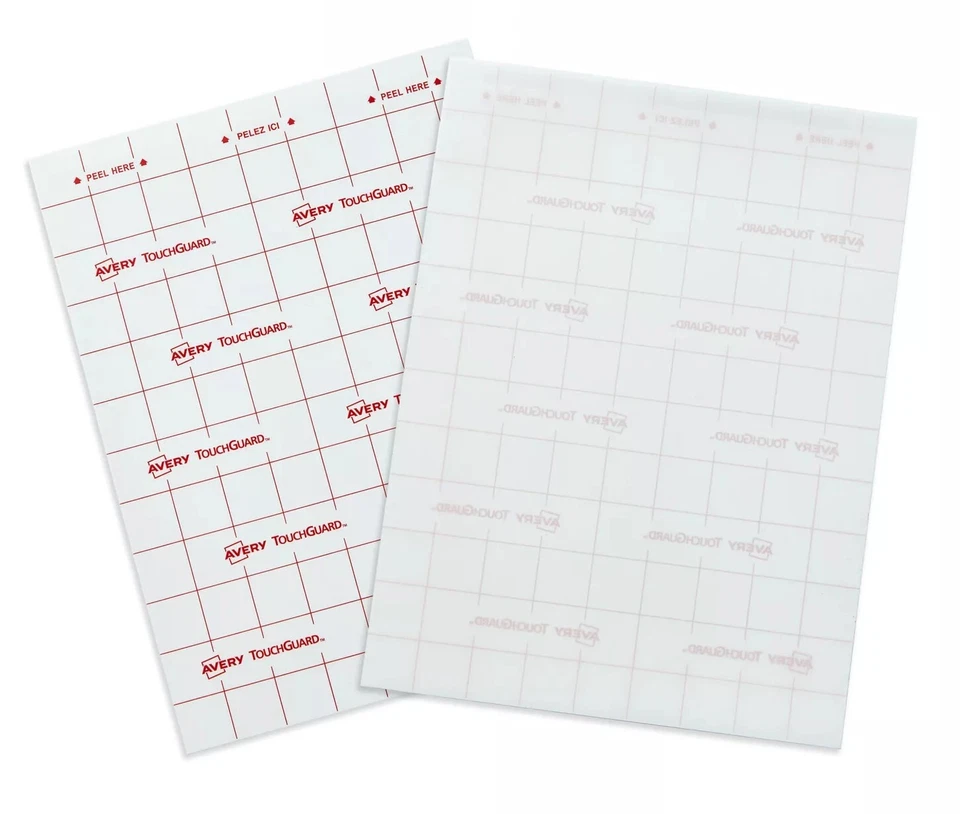 Avery TouchGuard 73606/73607 Protective Film Sheets Antimicrobial & Antiviral - Image 1 of 1