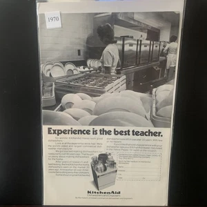 Vintage 1970 KitchenAid Experience Is The Best Teacher Ad Advertisement - Picture 1 of 2