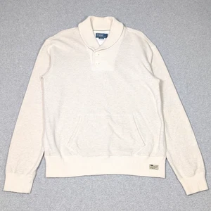 Polo Ralph Lauren 3-Knopf Wasserfallausschnitt Pullover Herren Large Elbow Patch Pullover - Bild 1 von 7