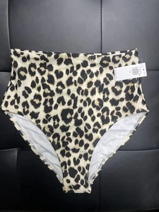 Old Navy hoch neu tailliert Bikinihose Leopardenmuster Neu mit Etikett - Bild 1 von 2