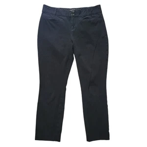 Anthropologie Größe 8 The Essential schmale schwarze Hose gerades Bein jeden Tag - Bild 1 von 7