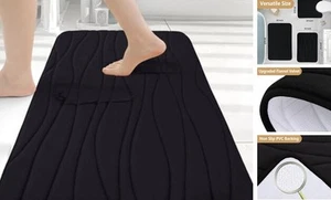 Memory Foam Bathroom Rug Mat 24x16, Extra Soft and Absorbent Bath Mats, Non - Picture 1 of 7