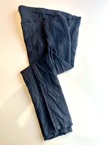 Next navy linen trousers size W34" L32" straight fit - Picture 1 of 4