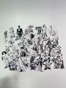 JoJo’s Bizarre Adventure Anime Stickers Joseph Jotaro Josuke Black & White Lot - Picture 1 of 8