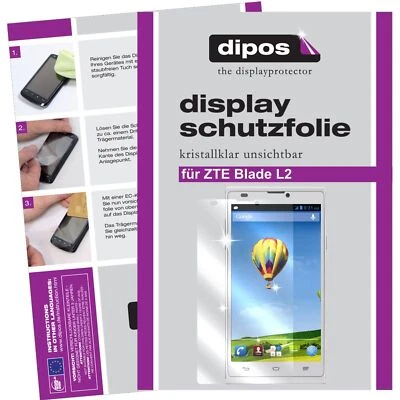 1x dipos Schutzfolie für ZTE Blade L2 klare Display Crystalclear glänzend - Bild 1 von 4