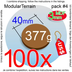 100x 3mm MDF 40mm Round Base Warhammer 40k Infinity Age Of Sigmar AOS - Bild 1 von 3