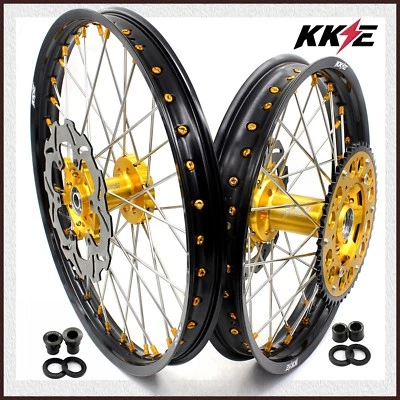 KKE 21-18 Wheels Hubs Set For SUZUKI DRZ400S 2000-2025 DRZ400 DRZ400E Spoked Rim - Image 1 of 4