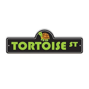 Tortoise Plastic Street Sign Crossing Xing Gift Novelty Funny - Picture 1 of 21