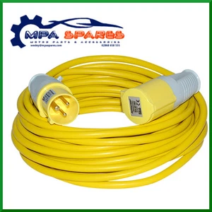14 METRE 16 AMP 110 VOLT PROFESSIONAL GENERATOR EXTENSION CABLE THROW LEADS - Picture 1 of 1