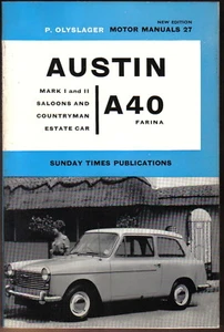 Austin A40 Farina Mk I & II Saloon Countryman Estate 1958-65 Olyslager Manual - Picture 1 of 1