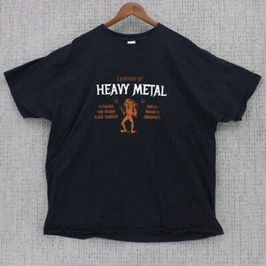 Vintage Gildan Shirt Mens 2XL Black Short Sleeve Heavy Metal Legends Graphic - Picture 1 of 9