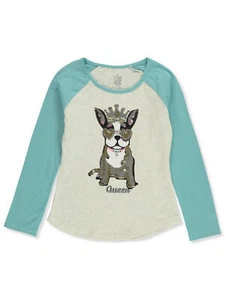 Star Ride Girls' L/S Raglan Flip Sequin Shirt - Picture 1 of 6