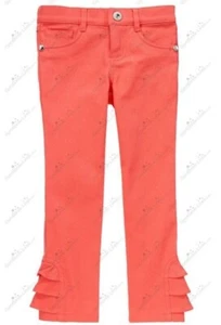 Gymboree Girls sz 10 "Falling for Feathers" Ruffle Gem Colored Denim Jeans NWOT - Picture 1 of 3