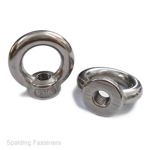 LIFTING EYE NUTS A2 STAINLESS STEEL (304) M6 M8 M10 M12 M16 M20 M24 FEMALE BOLTS - Picture 1 of 1