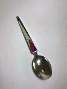 A Michelsen Sterling Silver Enamel Christmas Spoon 1958 Made in Denmark - Picture 1 of 7
