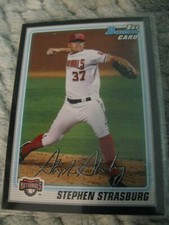 STEPHEN STRASBURG 2010 Bowman Prospects Black #BP1 1st Bowman Card Nationals