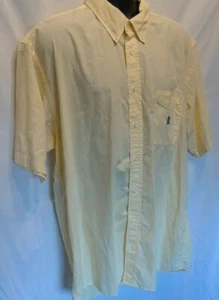 Siegfried Mens Shirt Sz XLT Yellow Button Down Short Sleeve Pocket w/Logo - Picture 1 of 8