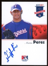 2008 TriStar MARTIN PEREZ Signed Card autograph AUTO RANGERS RC WORLD SERIES