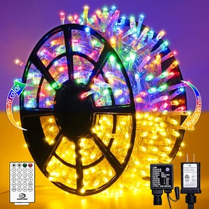 500 LED Color Changing Christmas Lights, 163FT Warm White & Multicolor Christmas - Picture 1 of 7