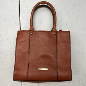 Rebecca Minkoff Orange Saffiano Leather Hand Bag Minitop Handle Crossbody Purse - Picture 1 of 12