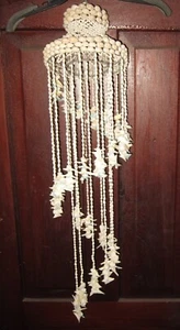Vintage Seashell Shells Hanging Chandelier Beach Ocean Coastal Decor - Picture 1 of 3