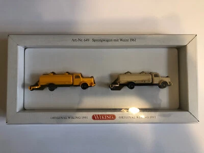 Wiking HO 1/87 Street Cleaning Trucks "Sprengwagen" Vintage Limited Edition NIB - Image 1 of 4