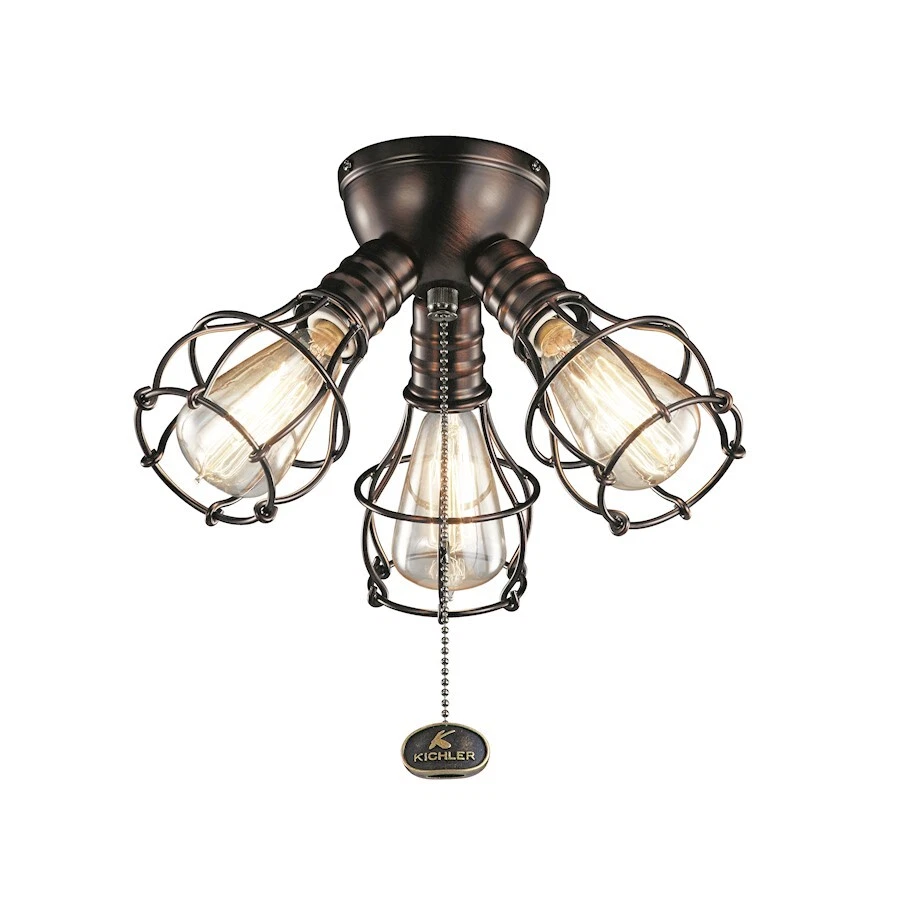 Kichler LED Industrial 3 Light Fixture, Oil Brushed Bronze - 380041OBB - Image 1 of 1