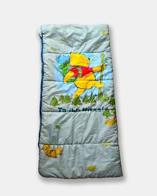 Vintage Disney Winnie The Pooh Sleeping Bag To the Hills! Hiking Camping Theme - Image 1 of 4