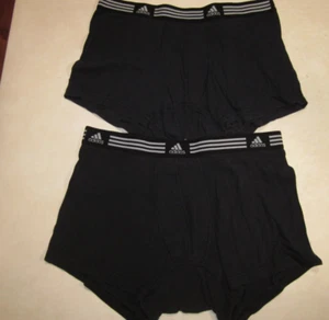 ADIDAS LOW RISE TRUNKS, BLACK, 2 PAIR, MENS M, # 437Z - Picture 1 of 7