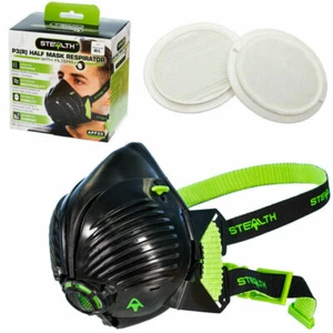 STEALTH P3 Respirator Facemask Twin HEPAC Filters Half-mask F01.1.003 F01.1003 - Picture 1 of 6