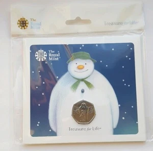 Moneta 50p 50 pence FDC Royal Mint 2019 The Snowman & James in confezione di presentazione - Foto 1 di 8