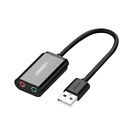 USB2.0 External Sound Adapter for Speaker/Laptop (Black)-GY