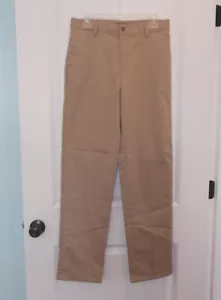 Lands End Boy's Size 18 Beige Adjustable Waist Chino Pants 30" Inseam - Picture 1 of 5