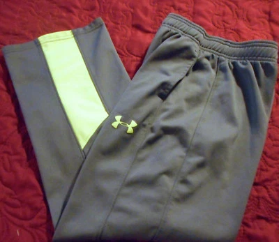  PANTALONES DE CALENTAMIENTO UNDER ARMOUR JÓVENES ATLÉTICOS, ROPA DE OCIO HEATgear gris Talla YM Foto 1 de 4